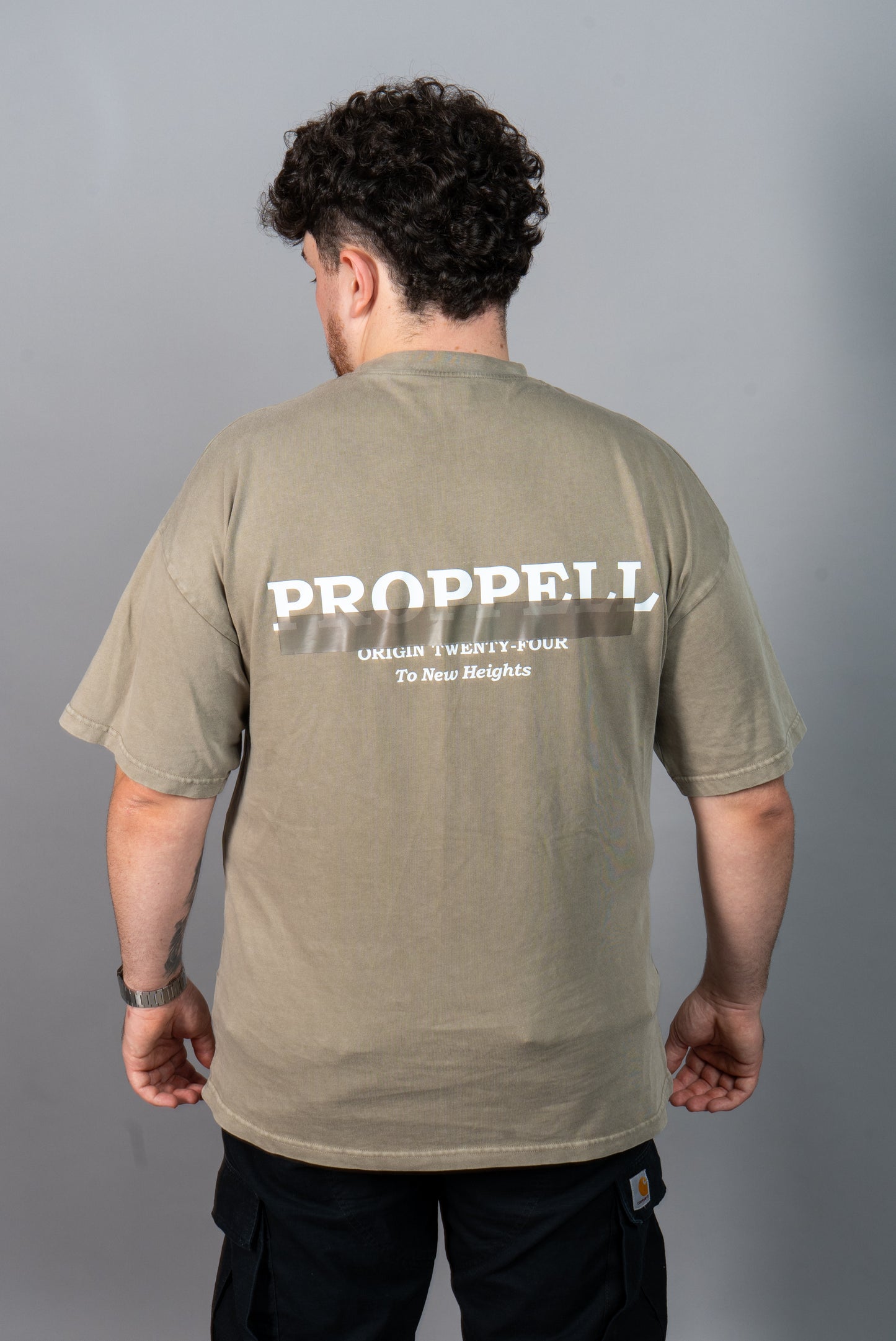 Oversized T -Shirt Signature 024 in Vintage Stone