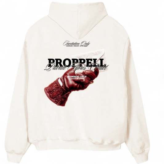 Invitation Only Oversized Hoodie in Ecru White