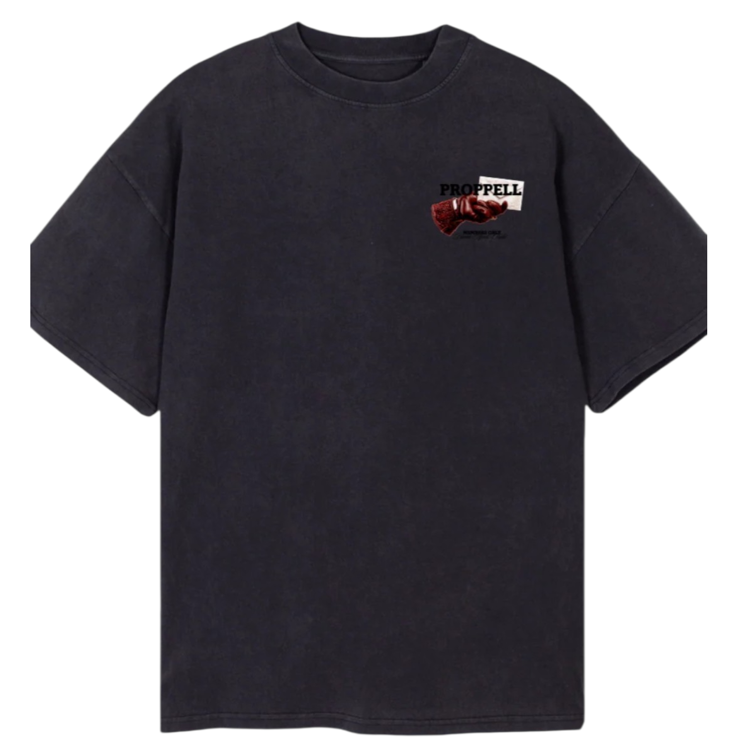 Invitation Only Oversized Tee in Washed Black
