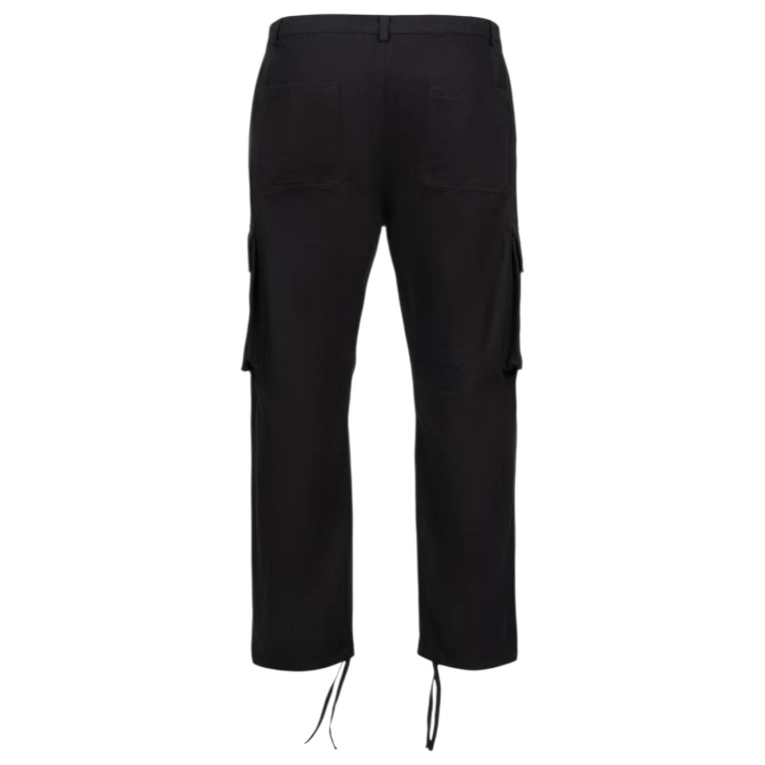 Straight Leg Cargo Utility Pants in Black
