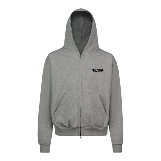 024 Grey Malange Zip Through Hoodie