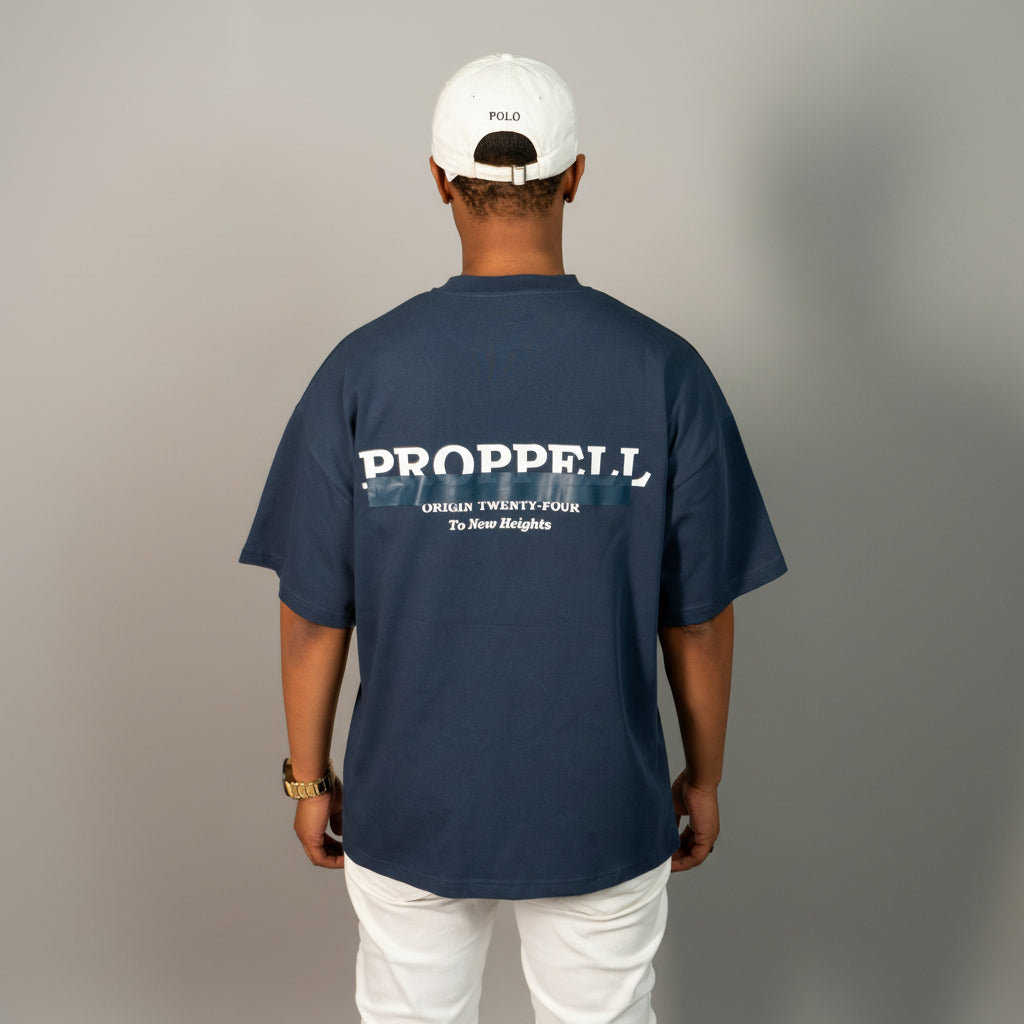Signature 024 Oversized T-Shirt in Navy
