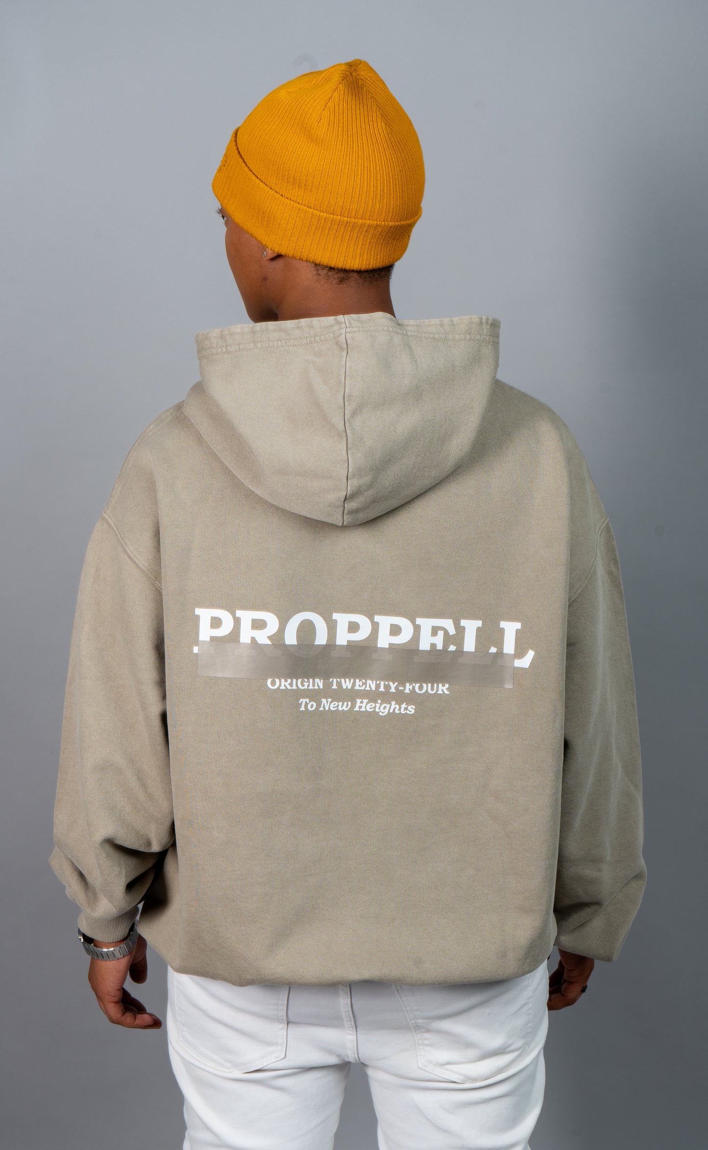 Oversized Hoodie Signature 024 in Vintage Stone