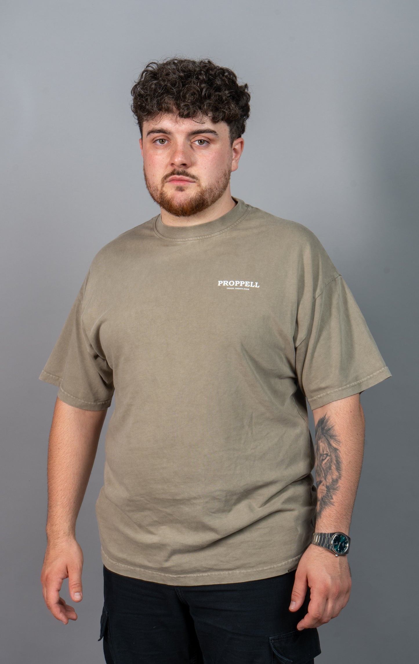 Oversized T -Shirt Signature 024 in Vintage Stone