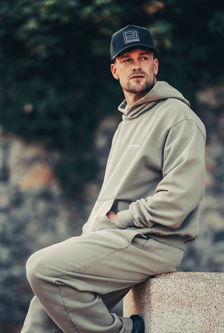 Signature 024 Oversized Hoodie in Vintage Stone