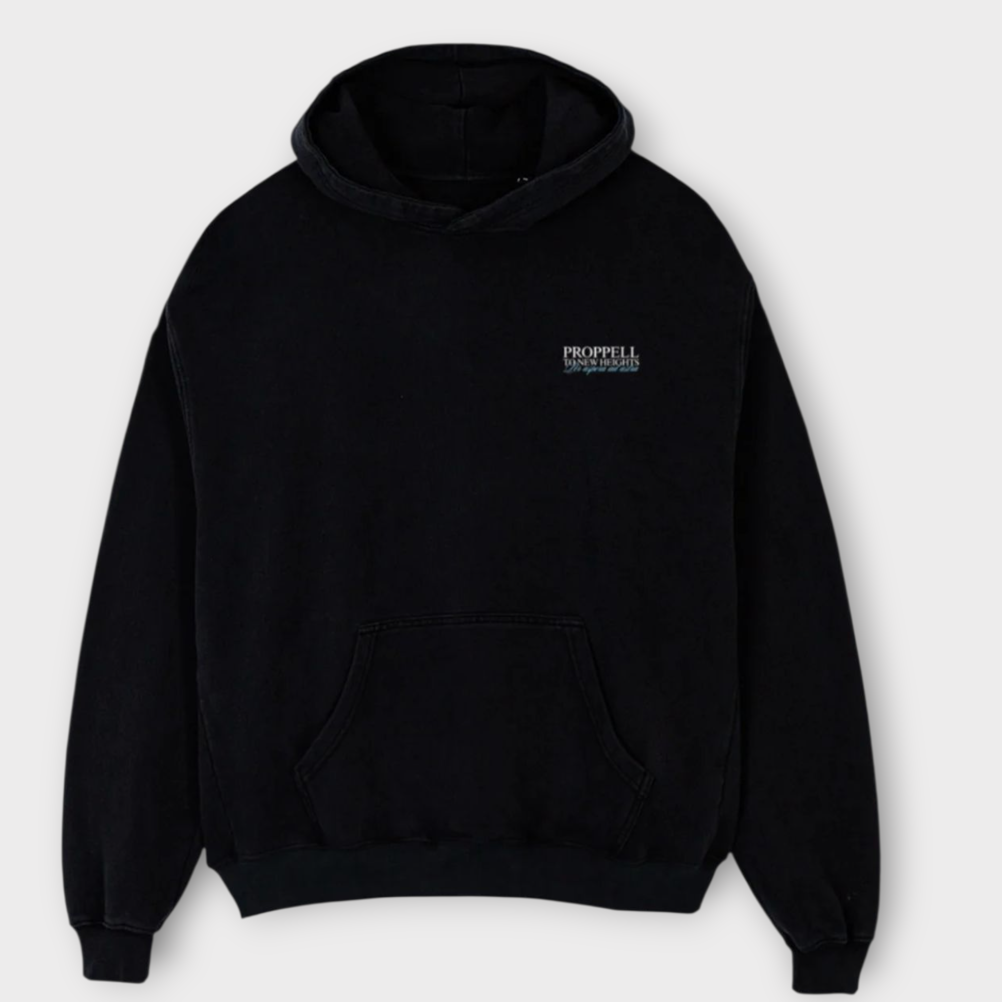 God Of The Skies Heavyweight Hoodie in Carbon black