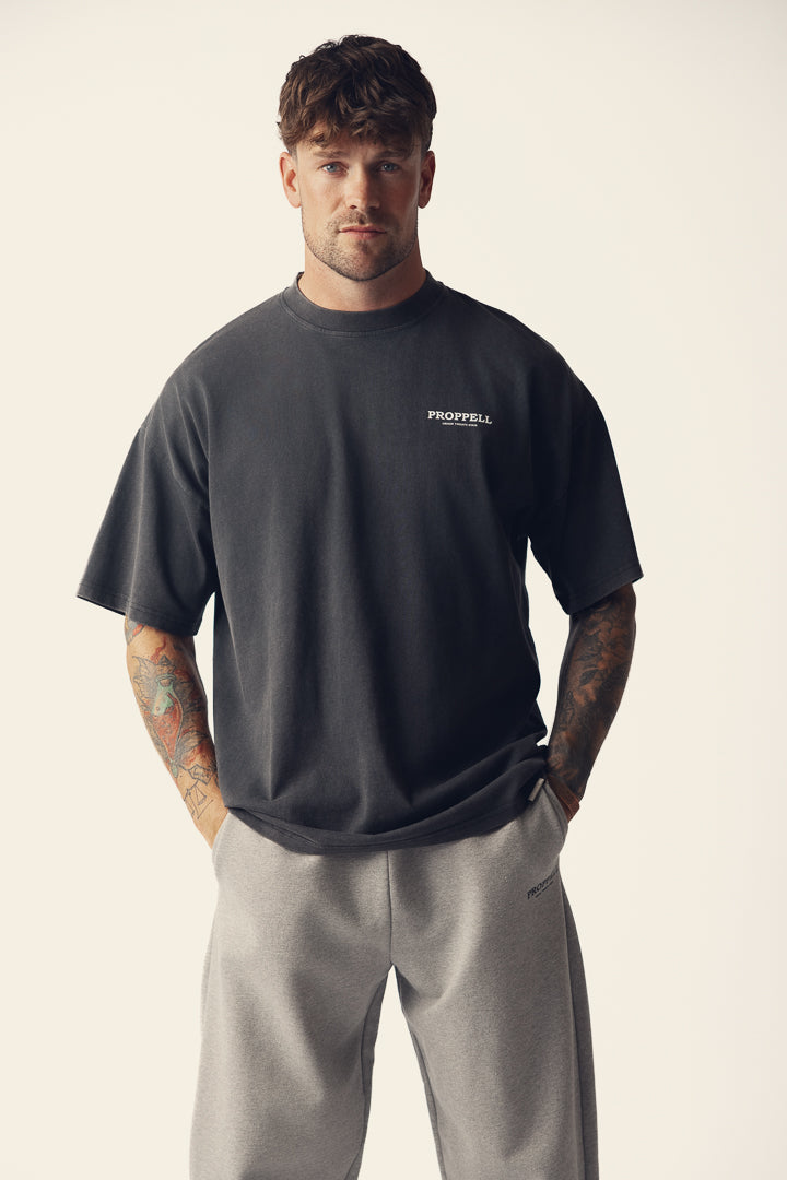 Signature 024 Oversized T-Shirt in Washed Black