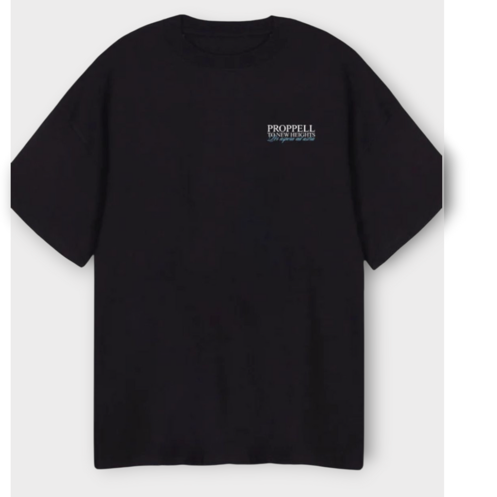 God of the Skies, oversized Tee in Carbon Black