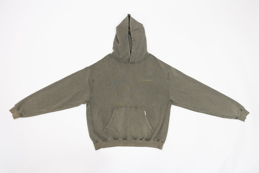 Signature 024 Oversized Hoodie in Khaki Green