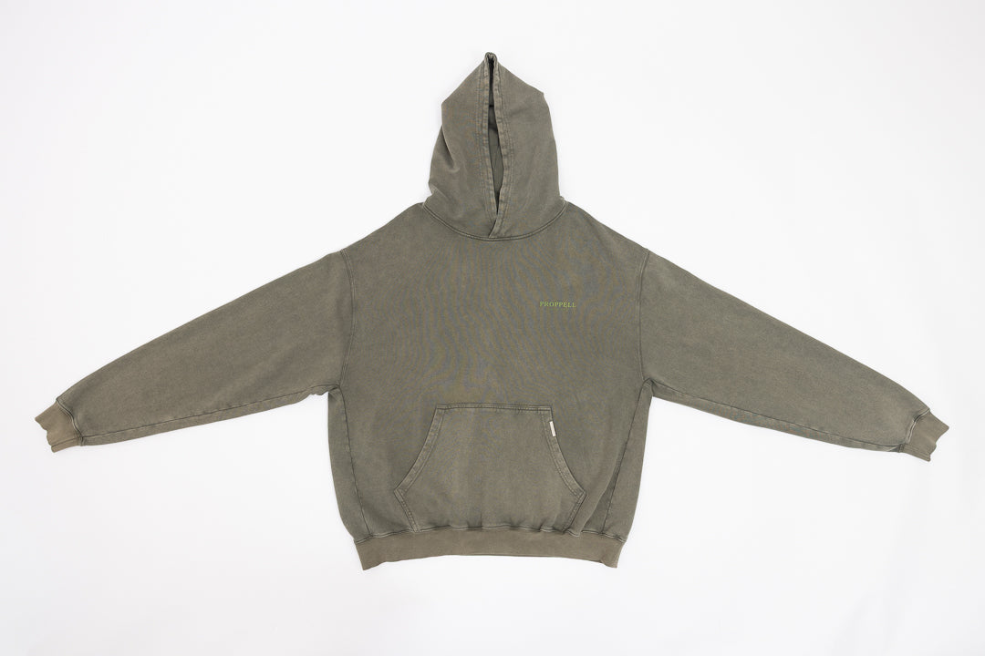 Signature 024 Oversized Hoodie in Khaki Green