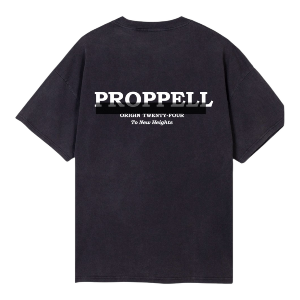 Signature 024 Oversized T-Shirt in Washed Black