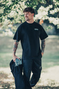 God of the Skies, oversized Tee in Carbon Black