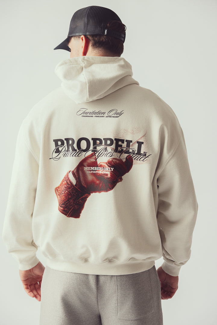Invitation Only Oversized Hoodie in Ecru White