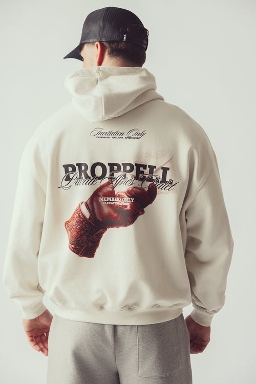 Invitation Only Oversized Hoodie in Ecru White