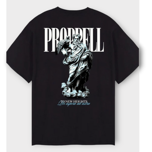 God of the Skies, oversized Tee in Carbon Black