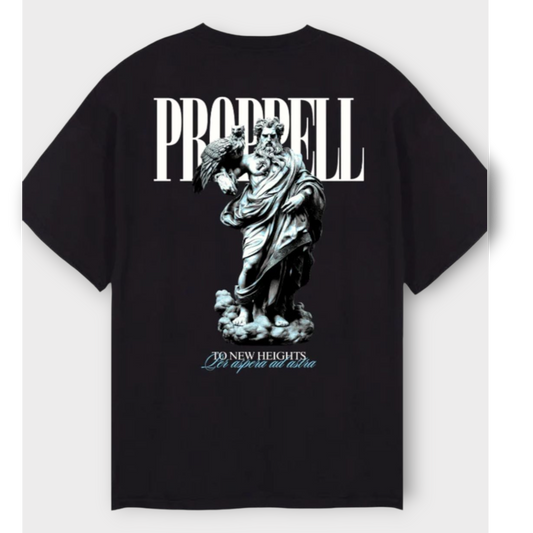 God of the Skies, oversized Tee in Black