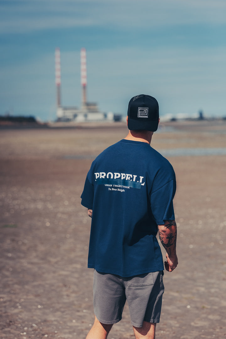 Signature 024 Oversized T-Shirt in Navy