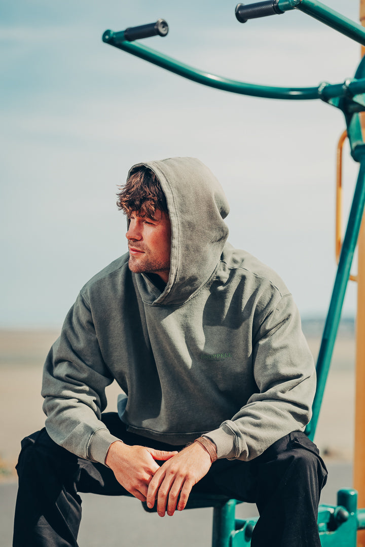 Signature 024 Oversized Hoodie in Khaki Green