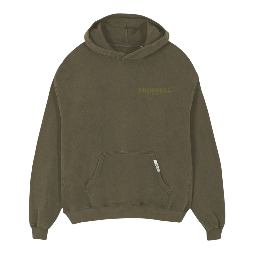 Signature 024 Oversized Hoodie in Khaki Green