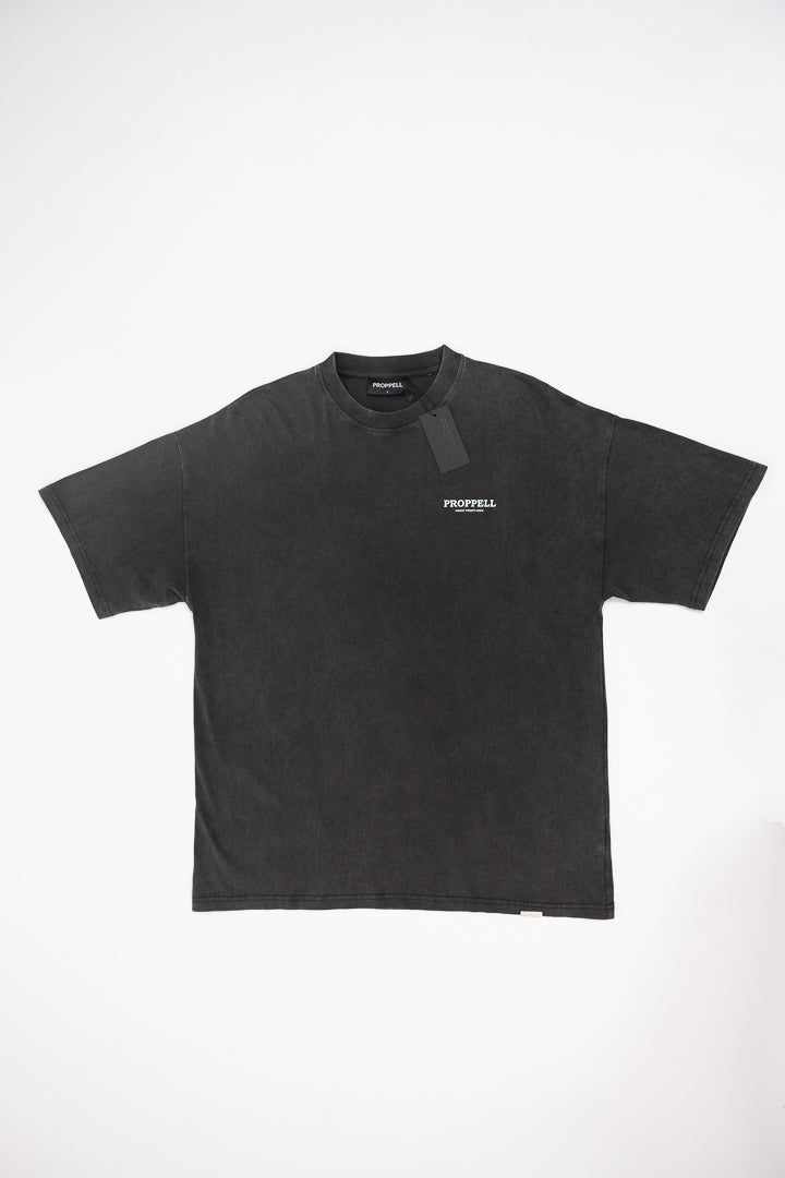 Signature 024 Oversized T-Shirt in Washed Black