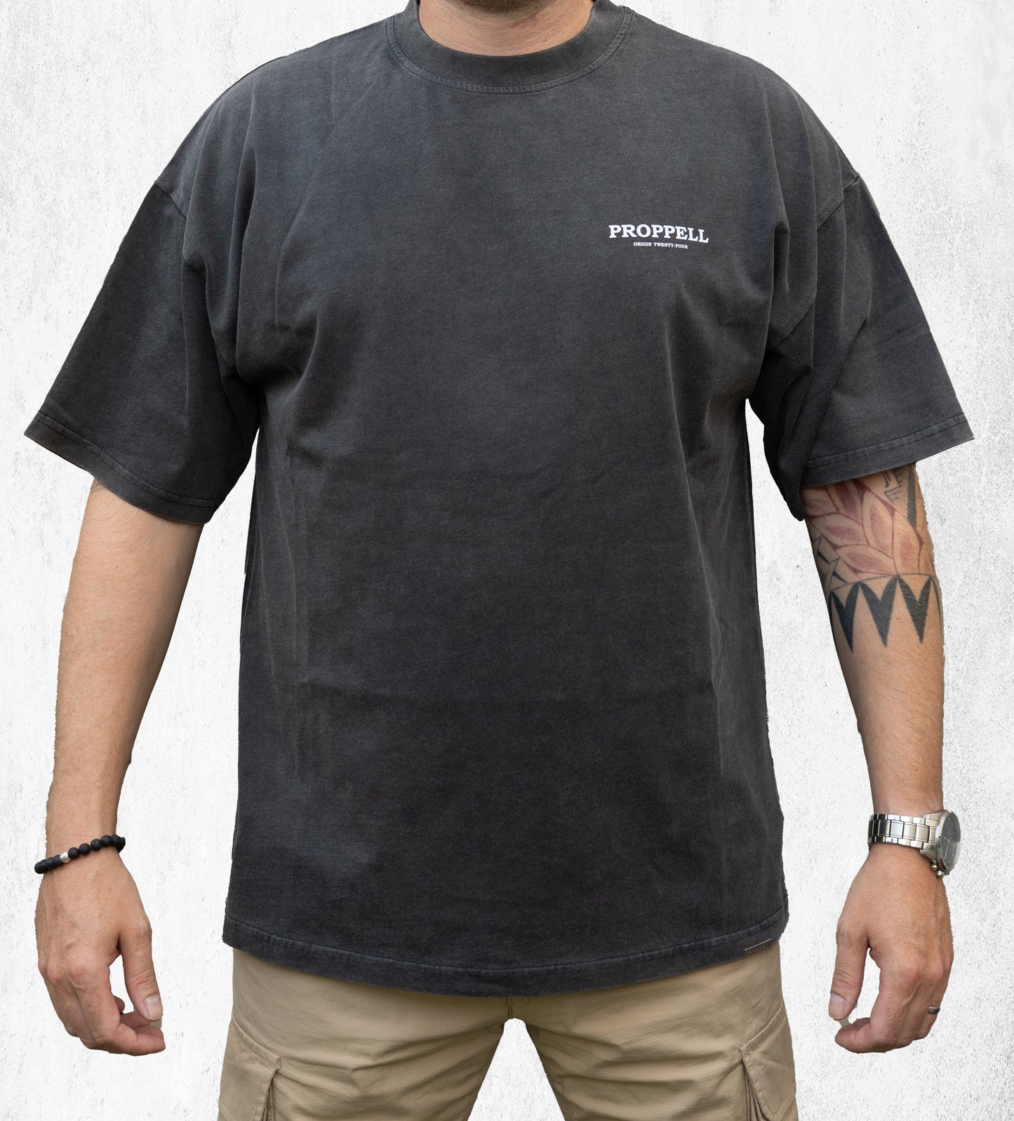Oversized T-Shirt Signature 024 in Washed Black