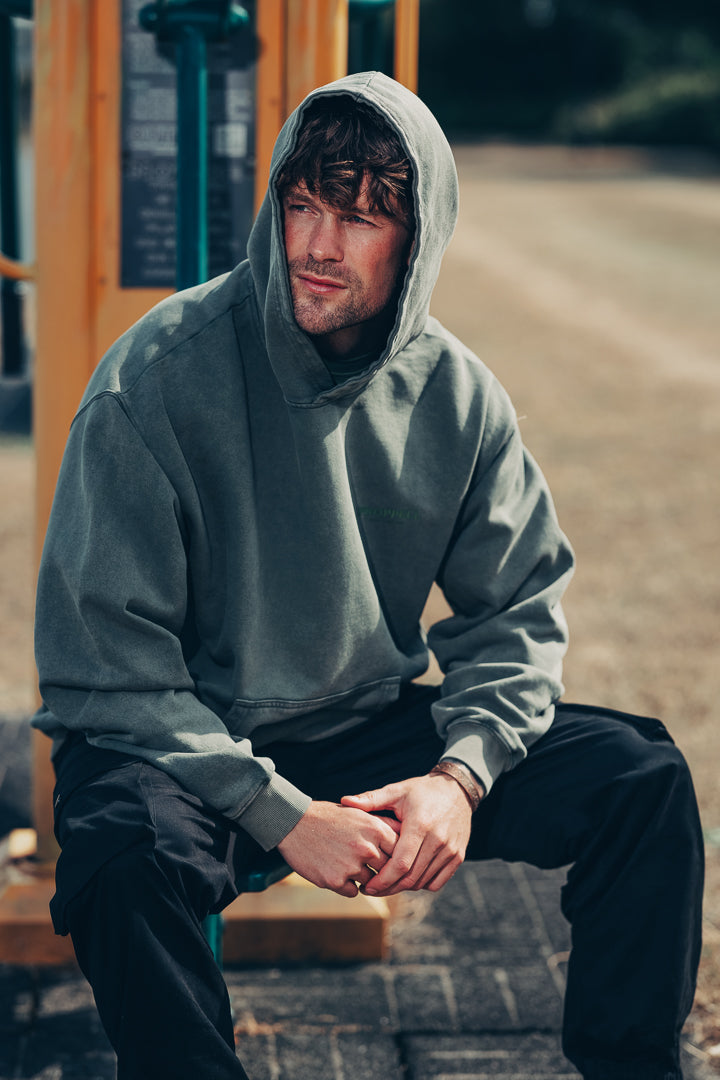 Signature 024 Oversized Hoodie in Khaki Green