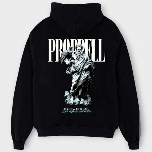 God Of The Skies Heavyweight Hoodie in black