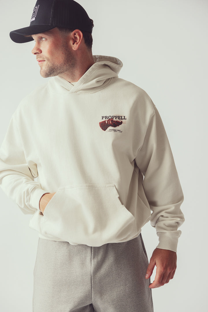 Invitation Only Oversized Hoodie in Ecru White