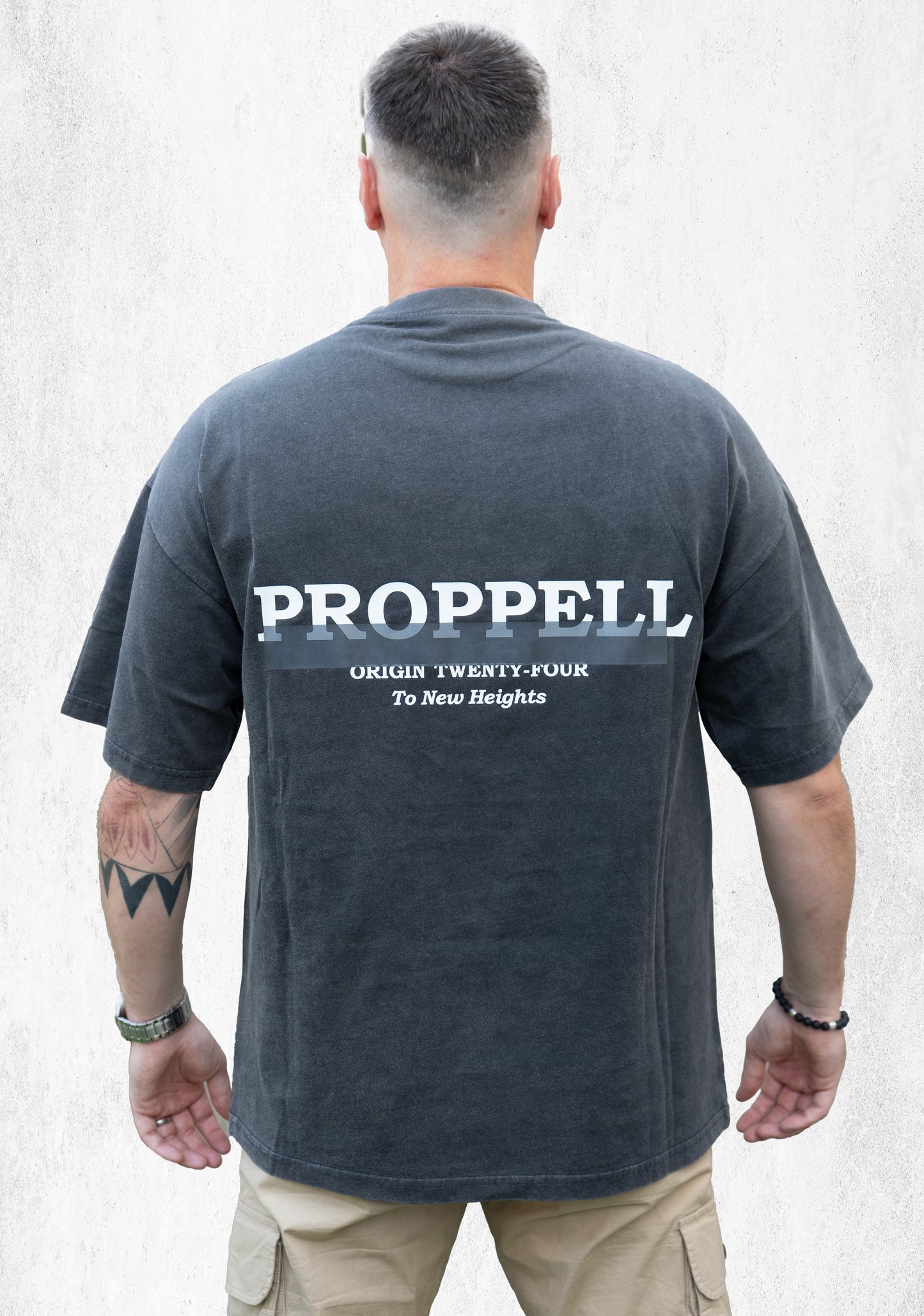 Oversized T-Shirt Signature 024 in Washed Black