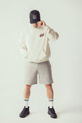 Relaxed Shorts in Marl Gray