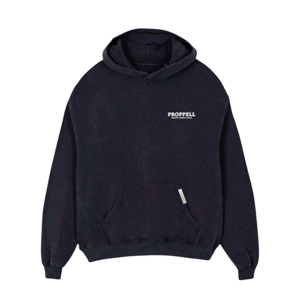Signature 024 Oversized Hoodie in Washed Black