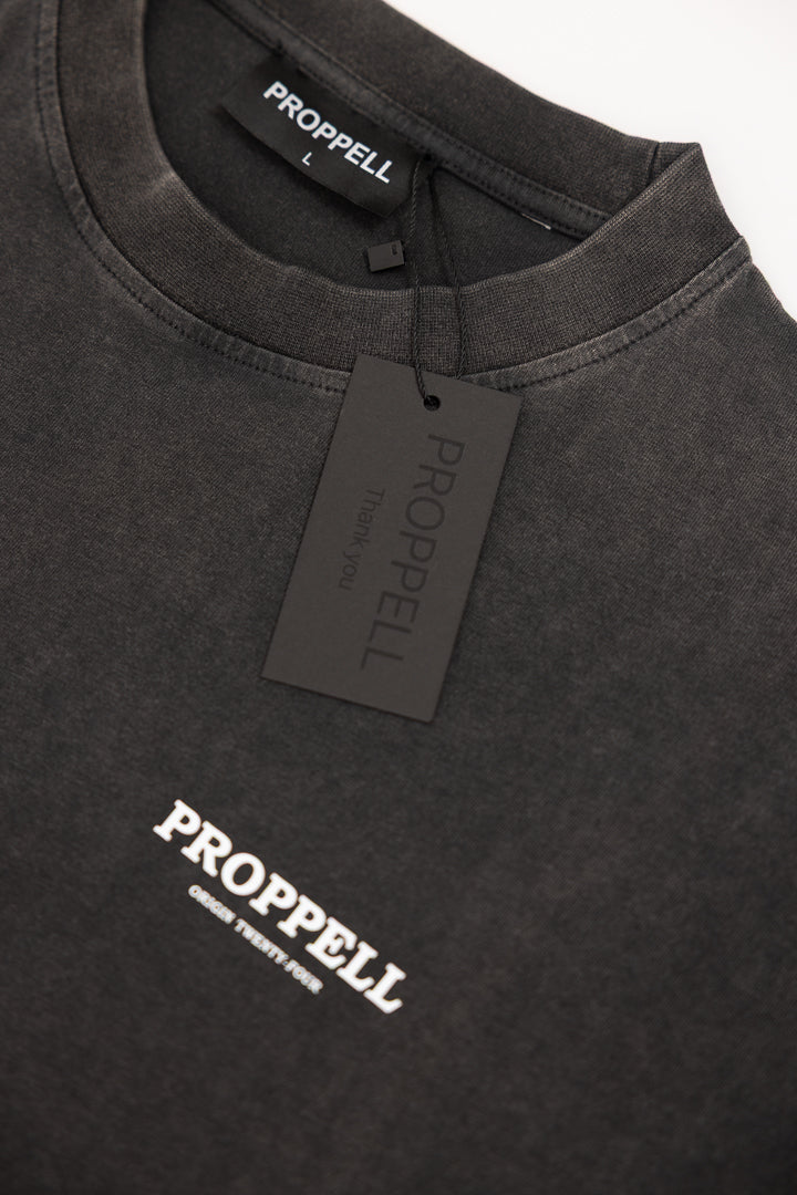 Signature 024 Oversized T-Shirt in Washed Black