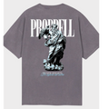God of the Skies, oversized Tee in Pigment Grey