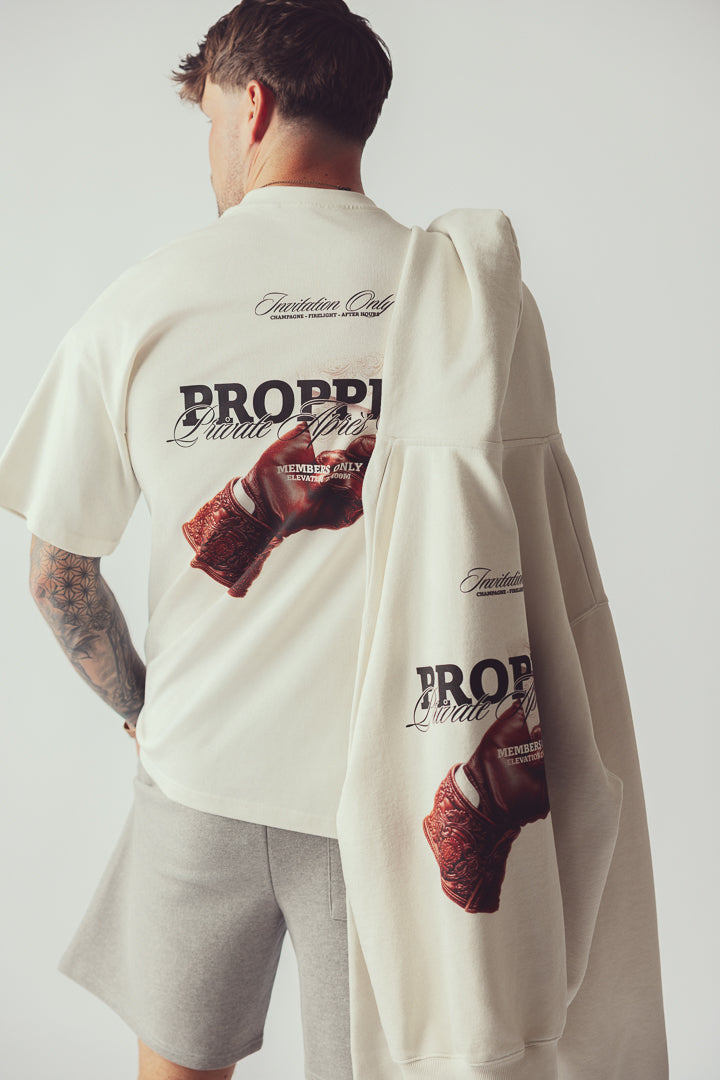 Invitation Only Oversized Tee in Ecru White
