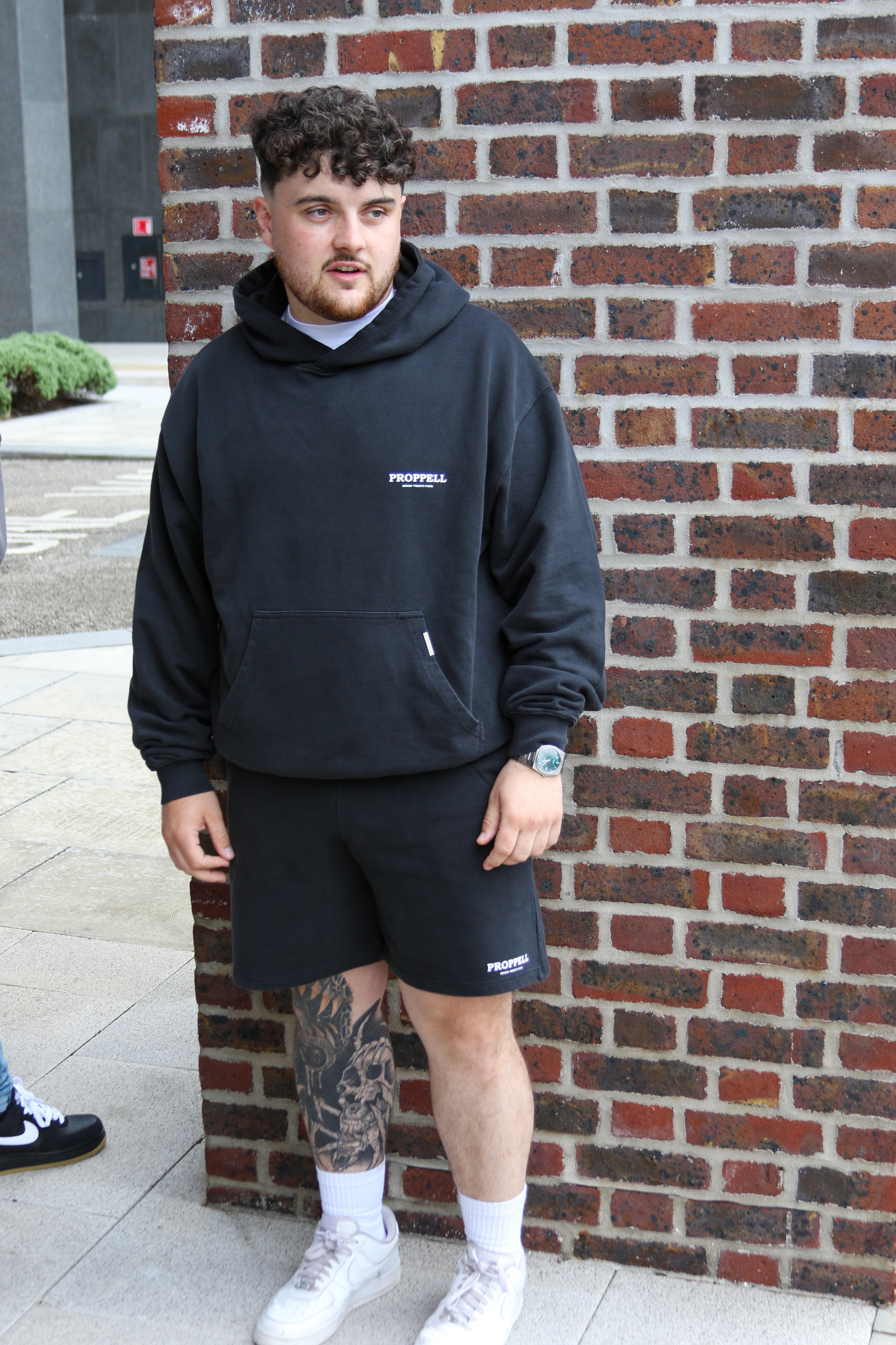 Signature 024 Oversized Hoodie in Washed Black
